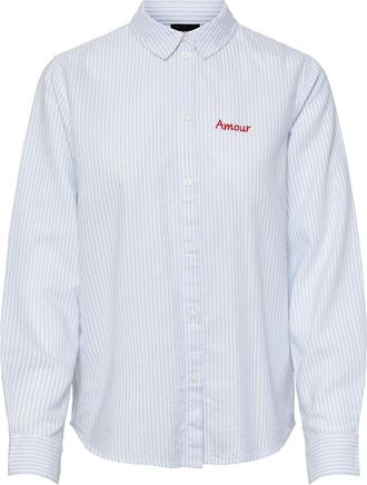 Pieces Blouse met motief vooraan