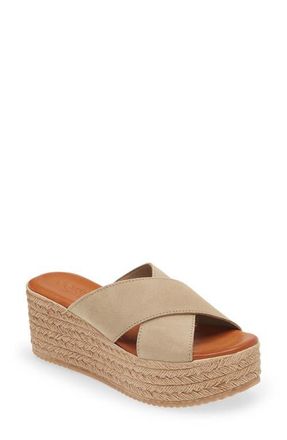 Cordani Bella Espadrille Wedge Sandal in Sand-Arena Suede at Nordstrom, Size 5.5Us
