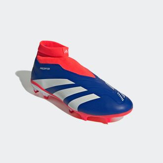 adidas Fussballschuh ADIDAS PERFORMANCE PREDATOR LEAGUE LACELESS FG, Gr. 47, blau (lucid blau, cloud wei&szlig;, solar rot), Synthetik, Textil, Schuhe Fussballschu