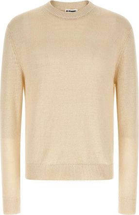 Jil Sander Beige Silk Hemp Sweater