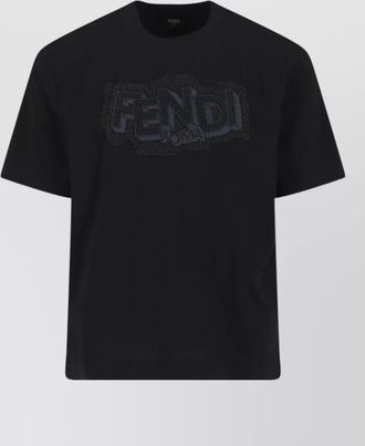 Fendi crew neck straight cut short sleeves