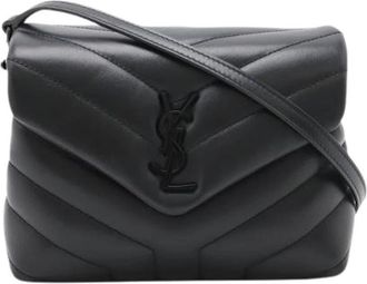 Saint Laurent Pre-owned Leren Crossbodytas - Dames - Vintage Schoudertas - Zwart - ONE Size - Leer - Vintage