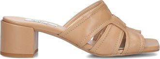 Notre-V Schoenen, Dames, Bruin, 42 EU, Leer, Elegante Mules met Hak