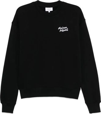 Maison Kitsuné Felpa Handwriting Comfort - Nero