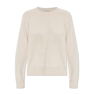 AllSaints Cashmere Knitwear, female, Beige, Size: XS Rebel Cashmere Sweater