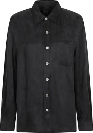 Pinko Pinko, Overhemden, Dames, Zwart, S, Careser Long Sleeve Shirt