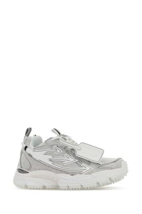 Off-white Mesh & Textile Low-Top Sneaker - White