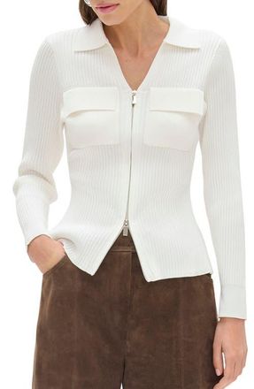 Aligne Dahlia Rib Knit Shirt in Ivory at Nordstrom, Size X-Large