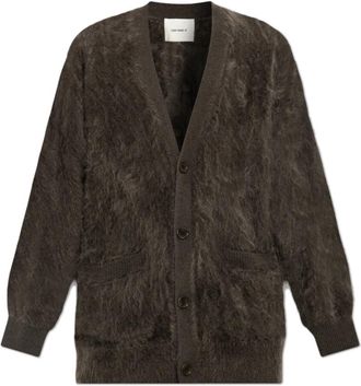 Lisa Yang Devean Cashmere Cardigan - Heren - Cashmere truien - Bruin - L - Wol - Truien & Vesten