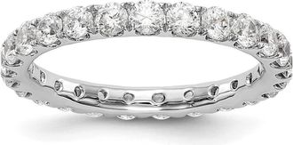 Diamond2Deal 14k White Gold Lab Grown Diamond Eternity Wedding Band Ring 1.5Ct Clarity- VS Color- D-E