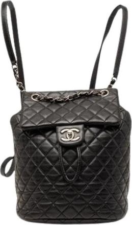 Chanel Pre-owned Urban Spirit Rugzak - Dames - Vintage Rugzakken - Zwart - ONE Size - Leer - Vintage