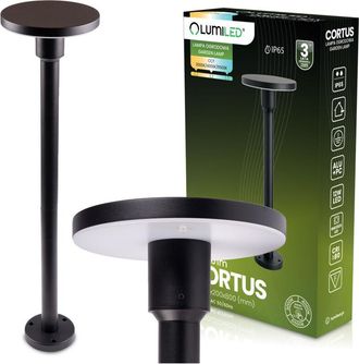 OEM L&aacute;mpara De Jard&iacute;n Exterior De Pie, Led Cct 12w 3000-6500k Ip65 Cortus Lumiled