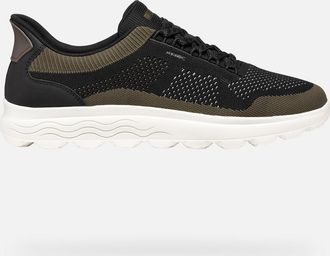 Geox Scarpe Spherica Plus Uomo Nero/verde Militare