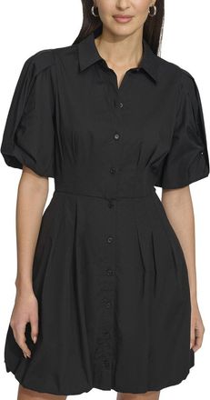 DKNY Collar Poplin Mini Dress