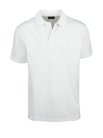 Emporio Armani White Timeless Cotton Polo Shirt