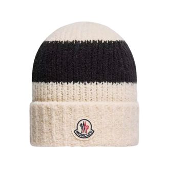 Moncler Block Stripe HAT Size: OS- colour: Beige - male - Moncler - Accessories - Beige - ONE SIZE - Accessories