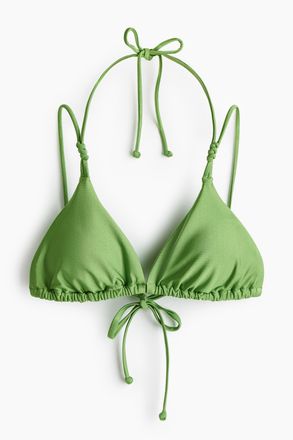 H&M Wattiertes Triangel-Bikinitop - Gr&uuml;n