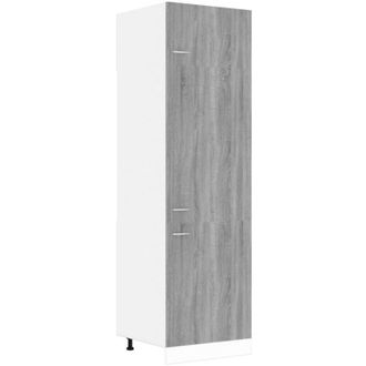 vidaXL Vidaxl - Refrigerator Cabinet Lyon Grey Sonoma 60x57x207 cm Engineered Wood