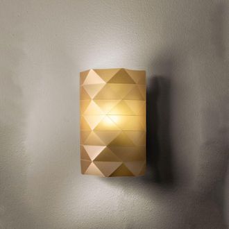Linea Zero Applique Moderna 1 Luce Prisma In Polilux Oro Made In Italy