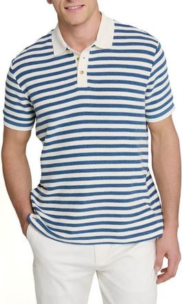 ConStruct Slim Fit Short Sleeve Stripe Polo in Blue at Nordstrom, Size Xx-Large