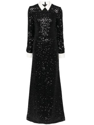 macgraw Neo Gothic gown - women - Silk/Nylon - 8 - Black