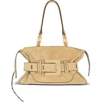 Balmain Suede Anthem bag in Beige at Nordstrom