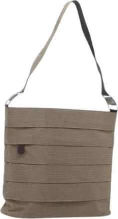 Ferragamo Pre-owned Canvas Schoudertas - Dames - Vintage Schoudertas - Beige - ONE Size - Vintage