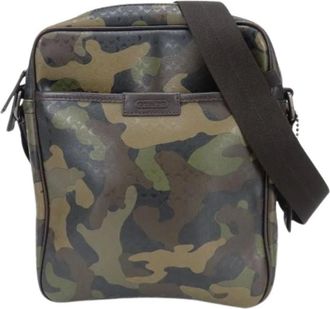 Coach Pre-owned Cross Body Bags, male, Multicolor, Size: ONE SIZE Pre-owned PVC Shoulder Bag