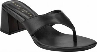 Marc Fisher Womens Arcee Block Heel Thong Sandal In Black