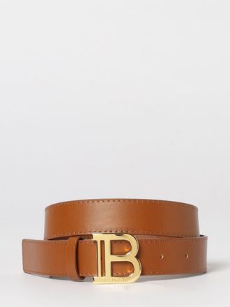 Balmain Cintura in pelle con fibbia monogram