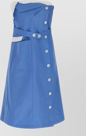 Miu Miu off shoulder cotton poplin mini dress