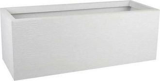 Eda Eda - Plastique-jardinera Graphit Up - 57 L - Dimensiones 79,5 X 29,5 X 29,5 Cm - Blanco Cerus&eacute;