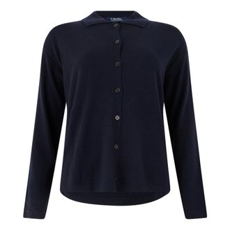 Max Mara C&aacute;rdigan tipo polo con botones - Knitwear - Mujer - Azul - XS