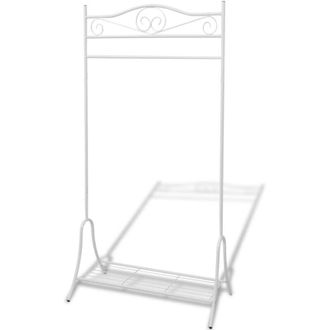 vidaXL Clothing Rack White Steel Vidaxl