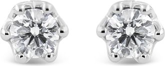 House of Brilliance 14K Gold 1/2 Cttw Round Diamond Crown Stud Earring