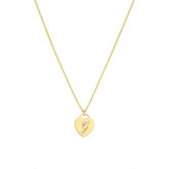 Set & Stones Alice Initial Heart Necklace in Gold /G at Nordstrom