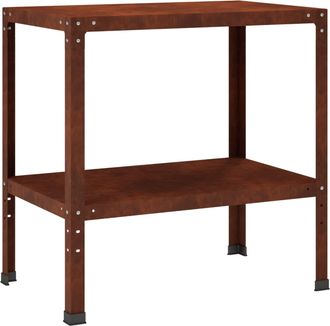 vidaXL Mesa De Trasplante 60 X 50 X 80 Cm Acero Oxidado Oxidado Vidaxl