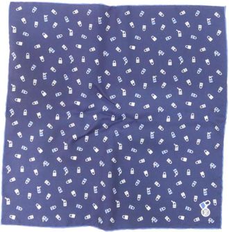 Louis Vuitton Navy Silk Pochette (Pre-Owned)