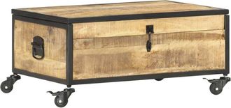 vidaXL Vidaxl - Mesa De Centro De Madera Maciza De Mango 70x50x33 Cm