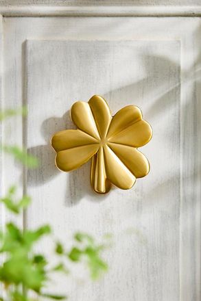 Terrain Brass Shamrock Door Knocker