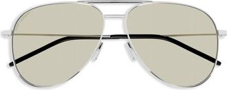 Saint Laurent Eyewear Occhiali da sole con montatura stile pilota - Grigio