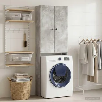 vidaXL Vidaxl Mobile Bagno Breda Grigio Cemento 66 X 25,5 X 190 Cm