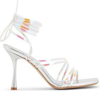 8 by YOOX PRINTED LEATHER HEELED SANDAL