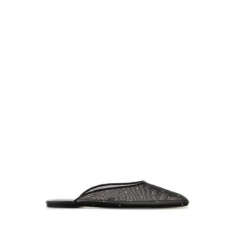 Magda Butrym Zwarte Mesh Slippers - Dames - Slip ons - Zwart - 38 EU - Schoenen