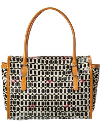 Roger Vivier Miss X Small Leather-Trim Tote