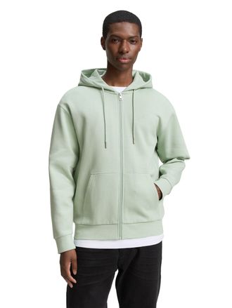 Tom Tailor Denim Kapuzensweatjacke TOM TAILOR DENIM, Herren, Gr. XXL, gr&uuml;n (fresh mint gr&uuml;n), Sweatware, Obermaterial: 70% Baumwolle, 30% Polyester, bestickt, unifarbe