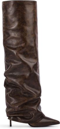 Le Silla 120mm Andy boots - women - CALFSKIN/Leather/Nappa Leather - 35 - Brown