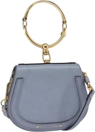 Chlo&eacute; Pre-owned Mini Handtas - Dames - Vintage Mini Tas - Blauw - ONE Size - Leer - Vintage