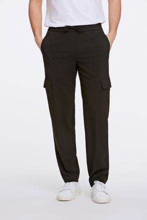 Lindbergh Stoffhose LINDBERGH, Herren, Gr. XXL, N-Gr, schwarz, Web, Obermaterial: 65% Polyester, 31% Viskose, 4% Elasthan, unifarben, relaxed fit lang, Hosen St