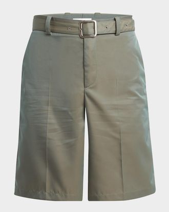 Jil Sander Men & apos;s Glaze Effect Self-Belt Shorts